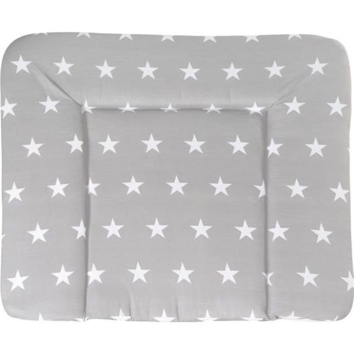 Materassino Fasciatoio - Roba - Little Stars - 85 X 75 Cm - Grigio Con Stelle Bianche