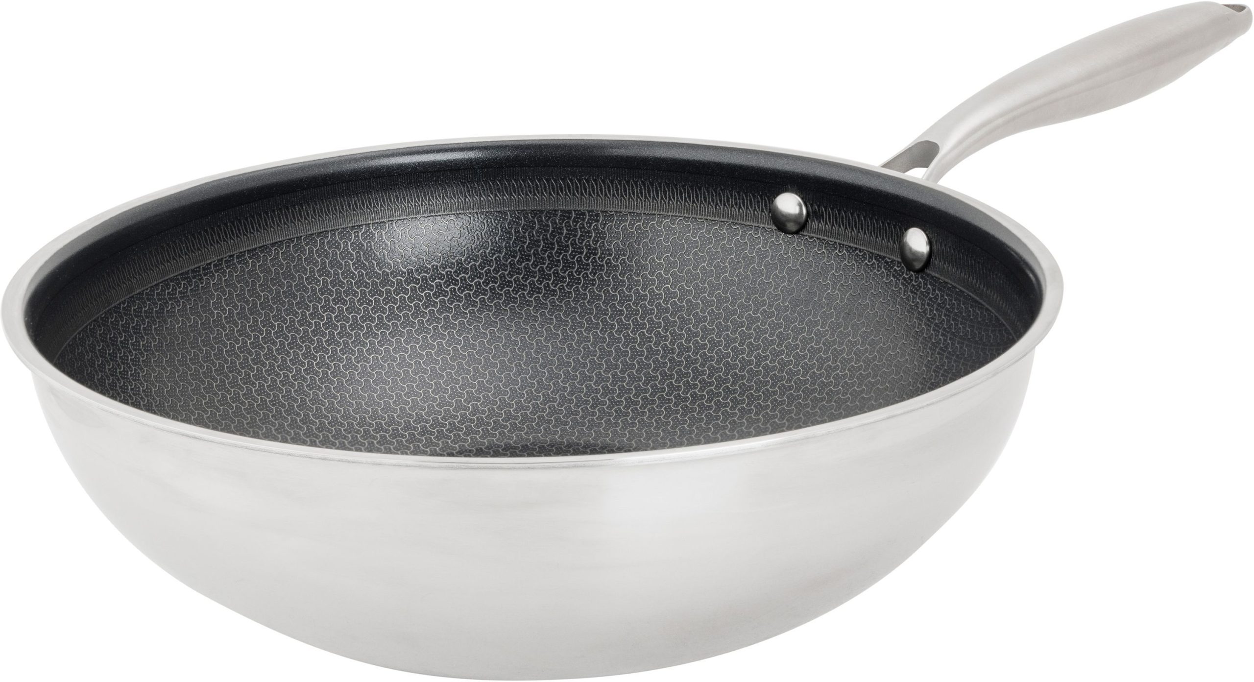 Wok - Cosy & Trendy - Hexapro - Acciaio Inox - Ø24 Cm - Antiaderente - Adatto A Tutti I Piani Cottura, Inclusa L'induzione
