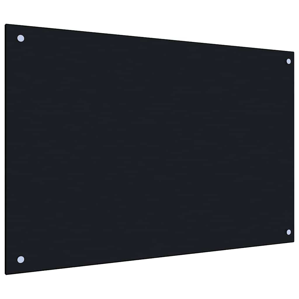 Rivestimento Da Cucina 2 Pcs Nero 90 X 50 Cm Vetro Temperato - Image 3