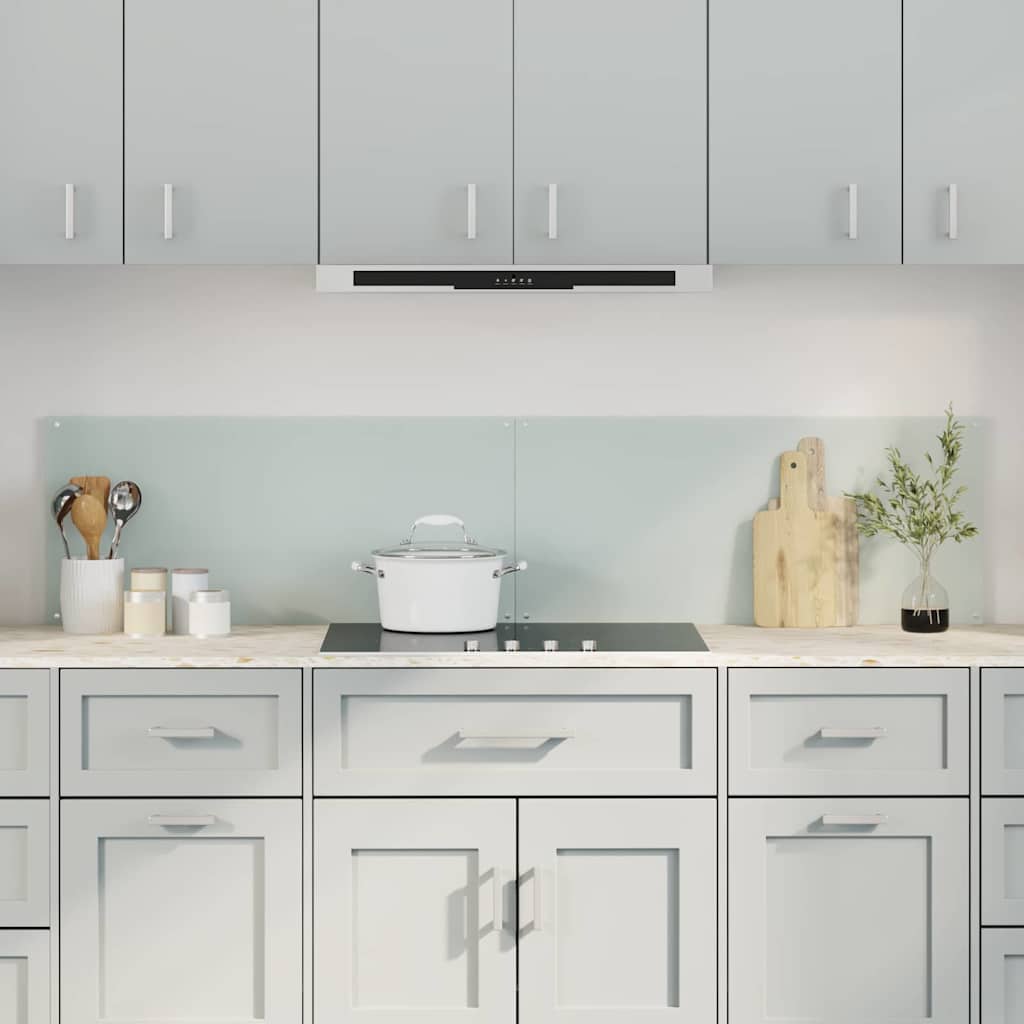 Rivestimento Da Cucina 2 Pcs Bianco 90 X 40 Cm Vetro Temperato