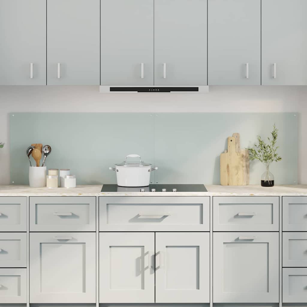 Rivestimento Da Cucina 2 Pcs Bianco 100 X 50 Cm Vetro Temperato