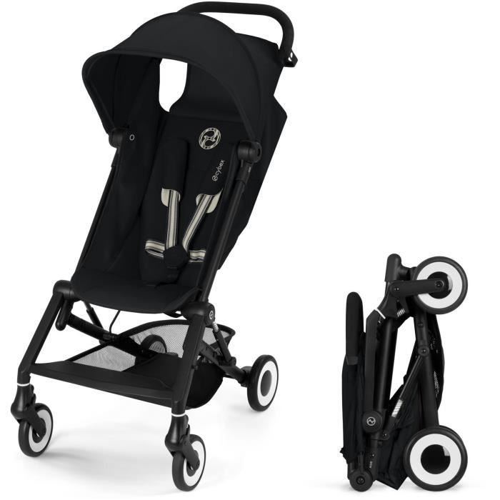 Passeggino Ultracompatto Cybex Agis - Da 5 A 22 Kg (da 6 Mesi A 4 Anni) - Passeggino Leggero 6,3 Kg - Compatibile Con L'aereo - Magic Black