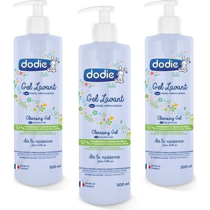 Dodie Gel Detergente 3in1 - Flacone Pompa Da 500 Ml Lotto 3