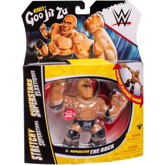 Figura Elastica - Goo Jit Zu Wwe - The Rock - 11 Cm - Texture Elastica - 3x Elastico