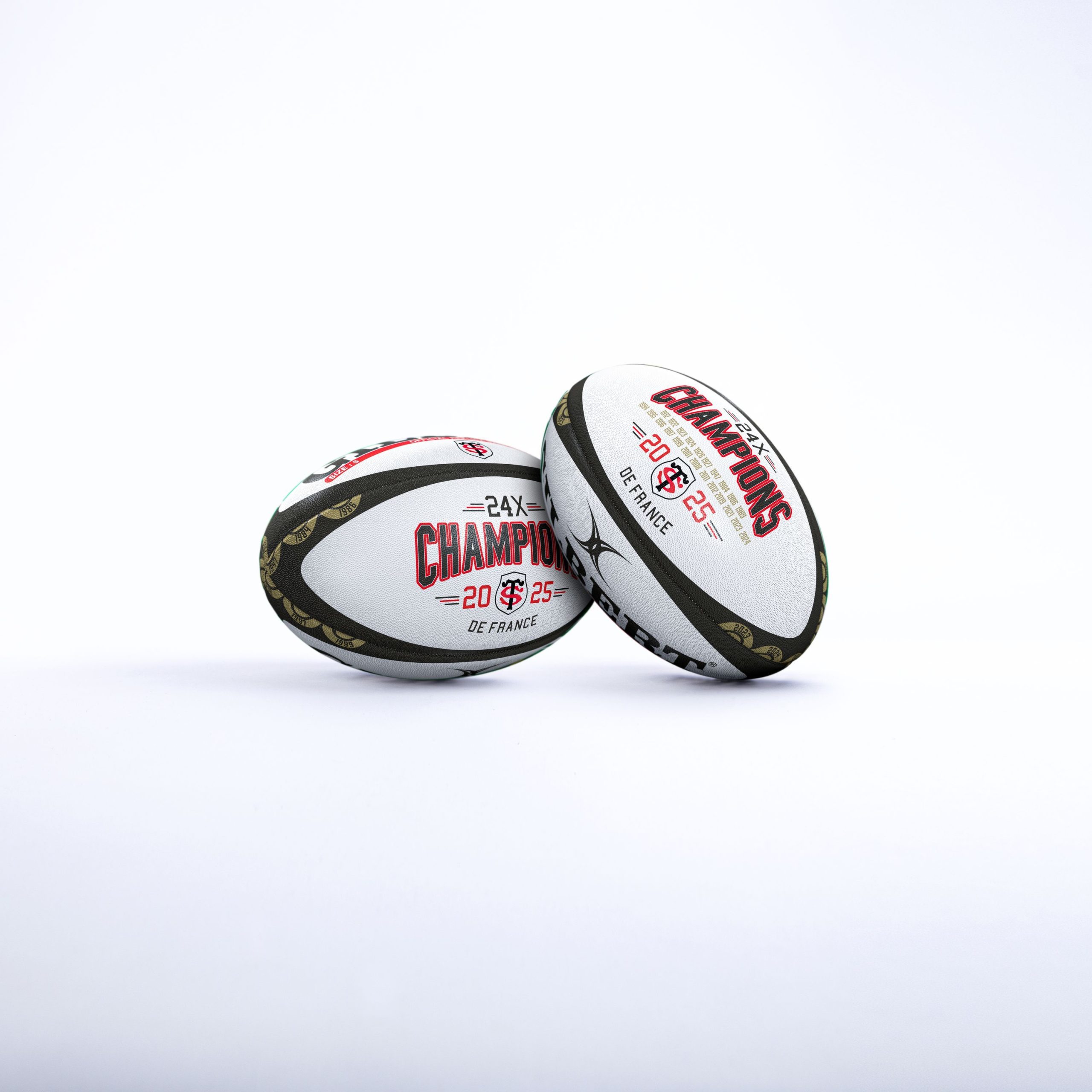 Replica Del Pallone Da Rugby Stade Toulousain 2025 Championship - Gilbert - Mini Size