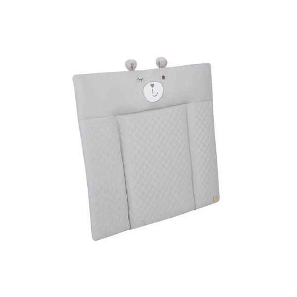 Materassino Fasciatoio - Roba - Sammy Bear Face - 85 X 75 Cm - Grigio