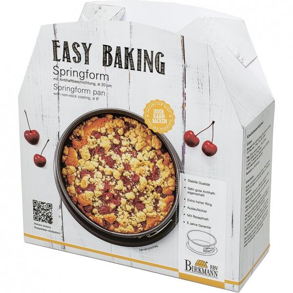 Teglia Da Forno Con Fondo Rimovibile - Birkmann - Easy Baking - Acciaio Al Carbonio - Antiaderente - 20 X 20 X 9 cm