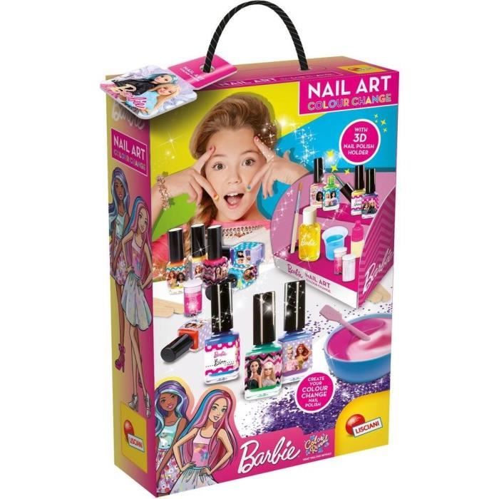Smalto Per Creare Che Cambia Colore - Barbie Nail Art Color - Lisciani