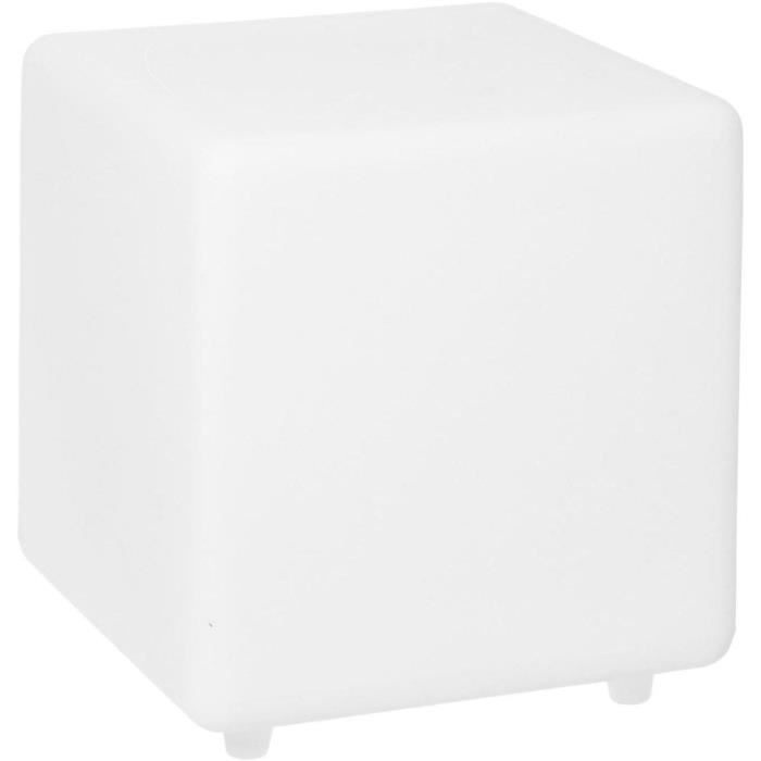 Cubo Solare Luminoso - Lumisky - Casy - H30 Cm - Sgabello Tavolino - Led Bianco E Multicolore