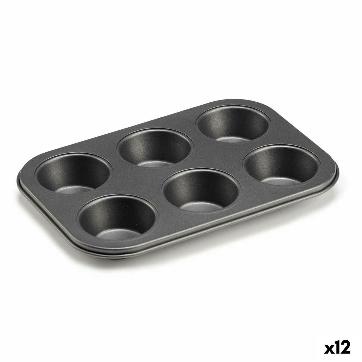 Stampo Da Forno Kinvara Grigio Scuro 18,7 X 3,5 X 26,5 Cm (6 Pezzi) (12 Unità)