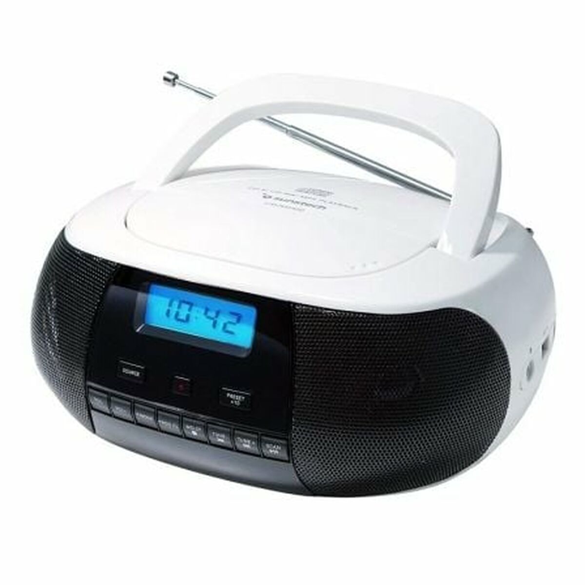 Radio Cd Mp3 Sunstech Crusm400wt Azzurro Bianco
