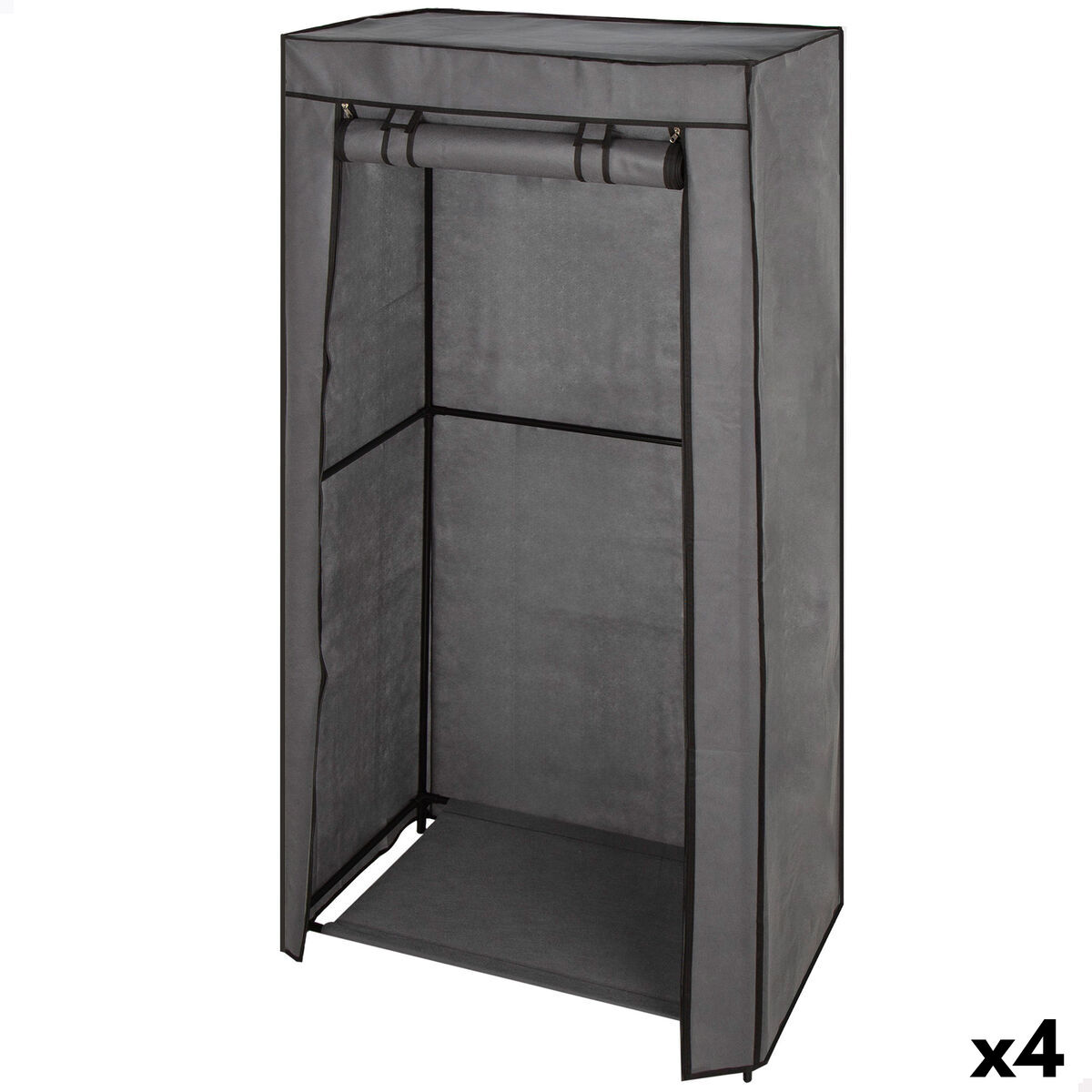 Armadio Guardaroba Max Home Grigio Scuro 70 X 148 X 44 Cm 4 Unità