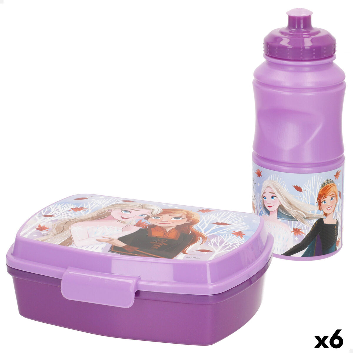 Portamerenda Con Accessori Frozen 380 Ml 17 X 5,5 X 13,5 Cm (6 Unità)