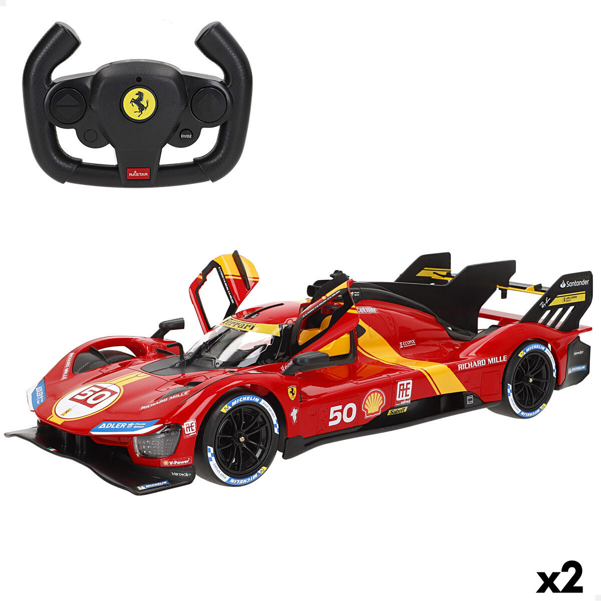 Macchinina Radiocomandata Ferrari 36 X 11 X 15 Cm (2 Unità)