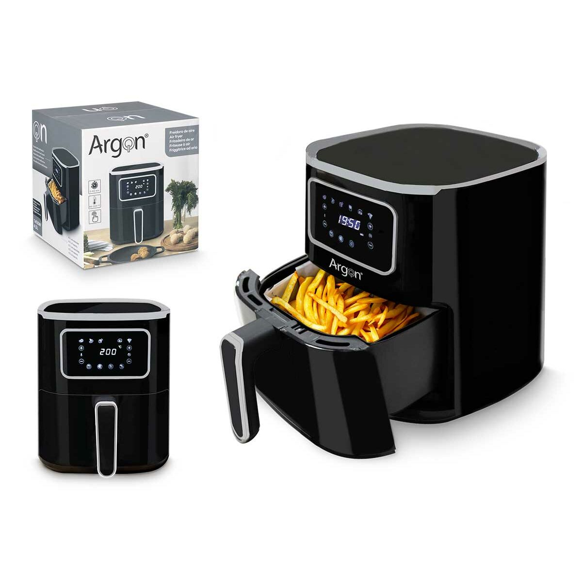 Friggitrice Ad Aria Argon Nero 1450 W 4,5 L