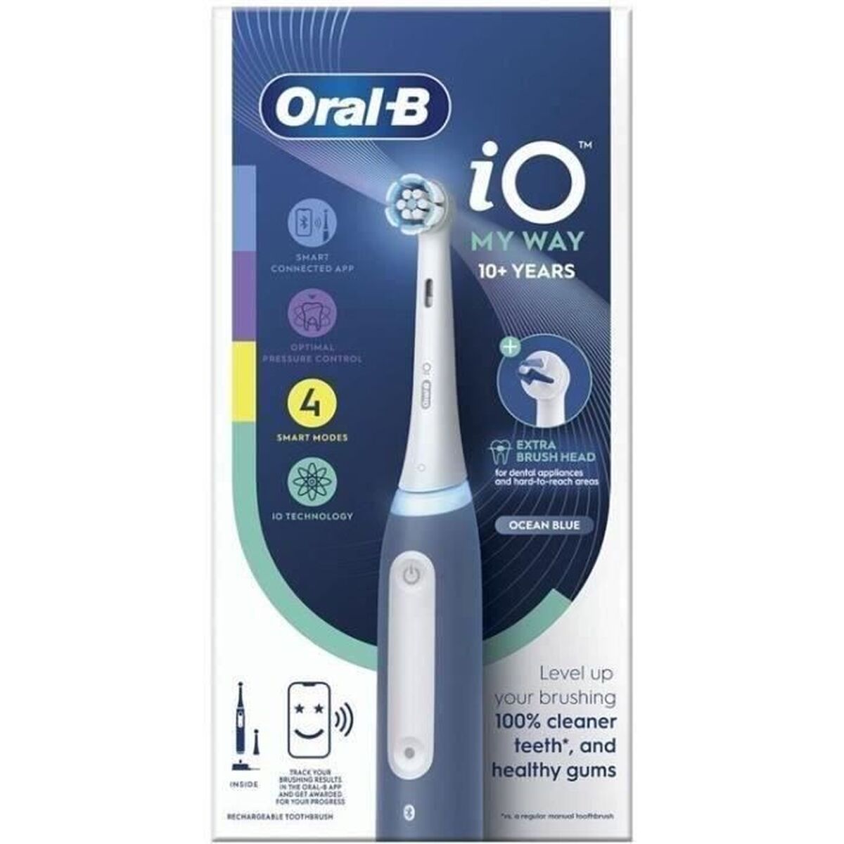 Spazzolino Da Denti Elettrico OraL-B Io 4 My Way Azzurro - Image 4