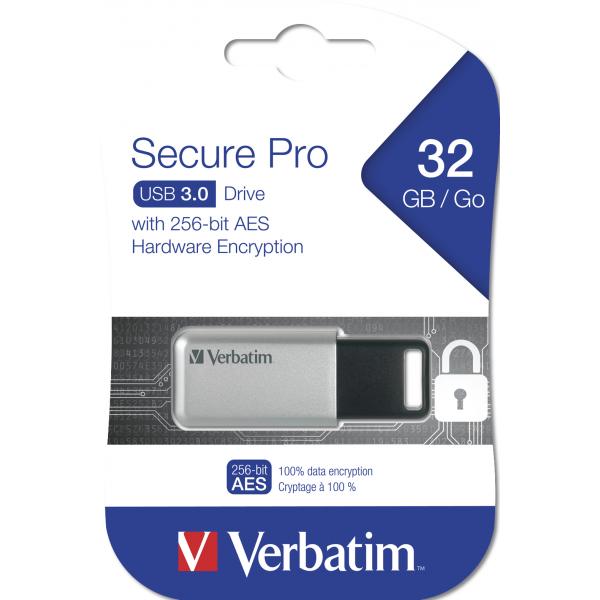 Verbatim Pen Drive Usb Secure Pro 32gb Usb 3.2 Gen.1 Crittografia Aes A 256 Bit - Image 3