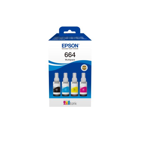 Epson Ecotank 664 - 4eR-Pack - Schwarz, Magenta, Cyan, Gelb