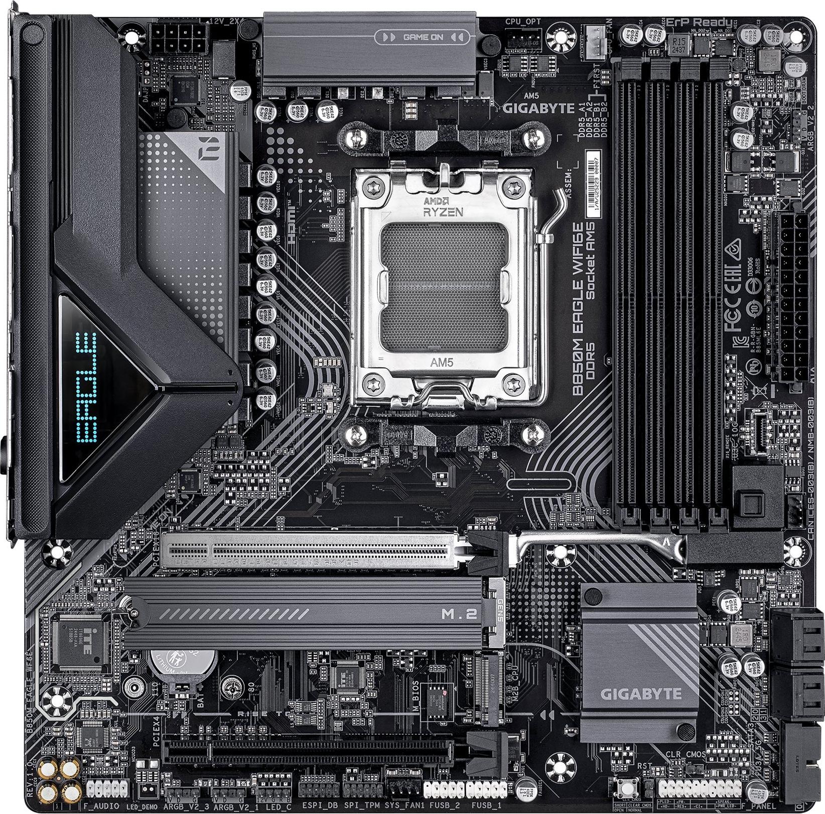 Gigabyte B850m Eagle Wifi6e - Motherboard - Micro Atx - Socket Am5 - Amd B850 Chipsatz - UsB-C 3.2 Gen2, Usb 3.2 Gen 2, Usb 3.2 Gen 1 - 2.5 Gigabit L