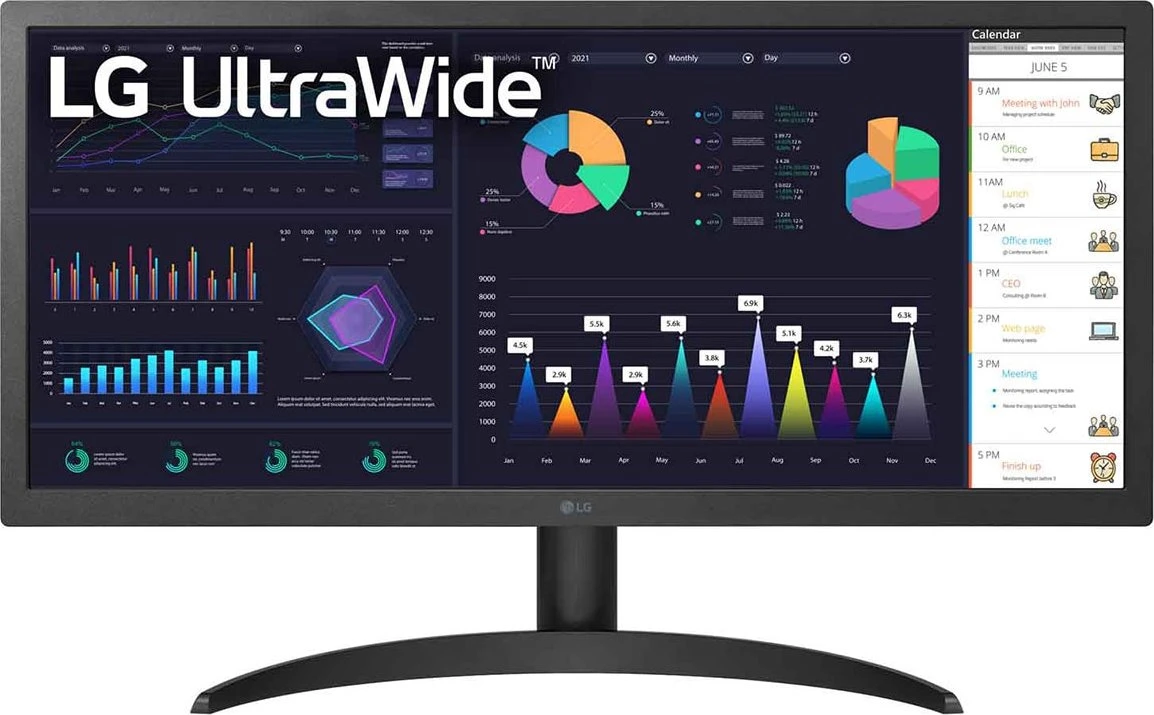 Lg 26wq500-B 25.7 4k Ultra Hd Ips Wide Freesync Black - Pc Monitor - 65,3 Cm - 25,7" (26wq500-b)