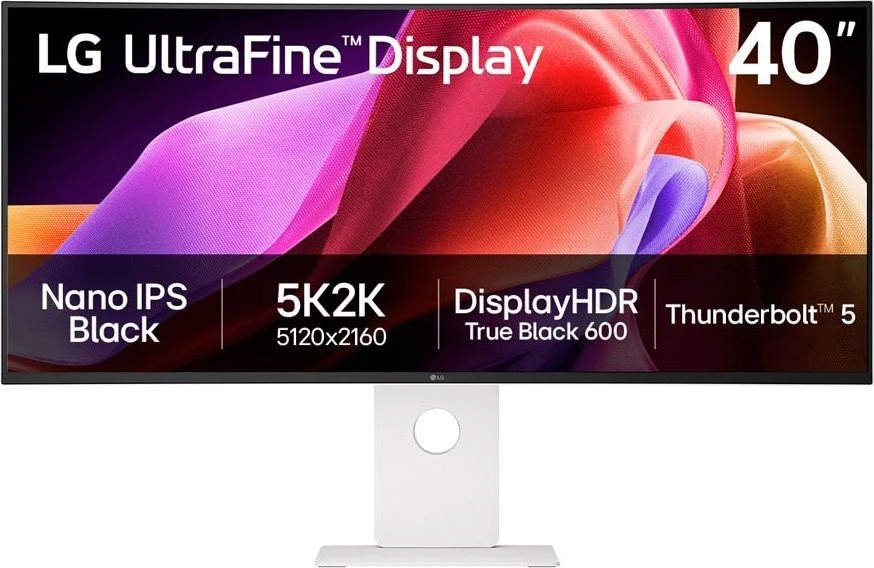 Lg Ultrawide 40wt95uF-W LeD-Monitor 100.9 Cm (40 Zoll), Weiß/schwarz, 5k2k, NanO-Ips, Curved, Thunderbolt 5.0, KvM-Switch, Daisy Chain, 120hz Panel (