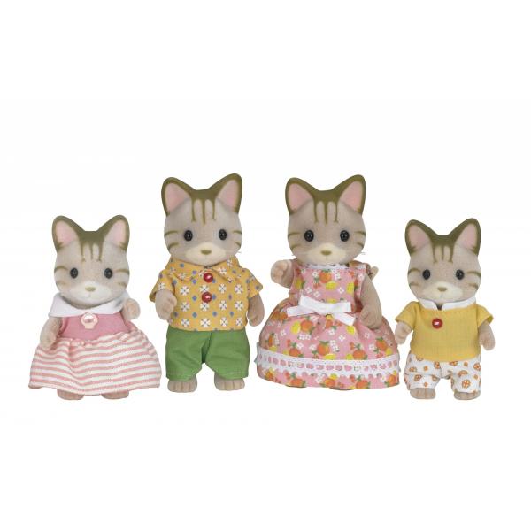 Personaggi d'Azione Sylvanian Families Striped Cat Family
