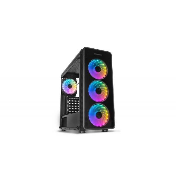 Case computer desktop ATX Nox-Xtreme NXHUMMERTGM Nero
