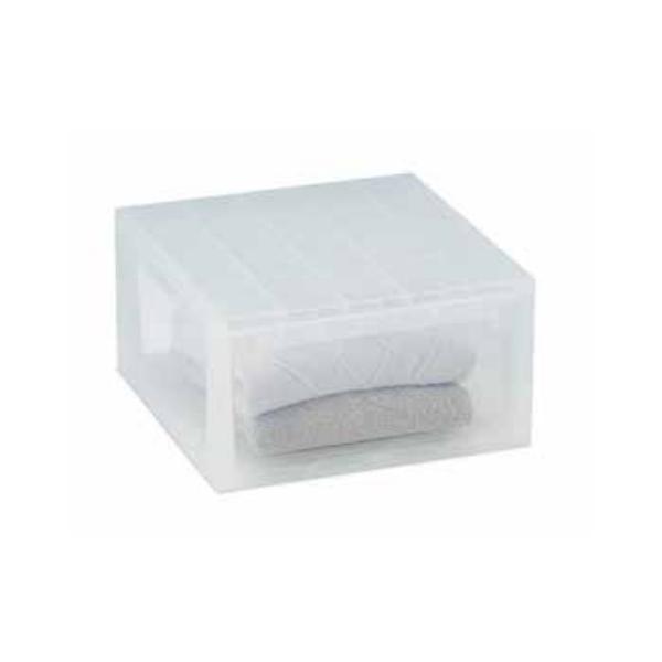 Cassettiera Terry LightDrawer L Multiuso Bianco Trasparente polipropilene Plastica 39,6 x 39 x 21,3 cm