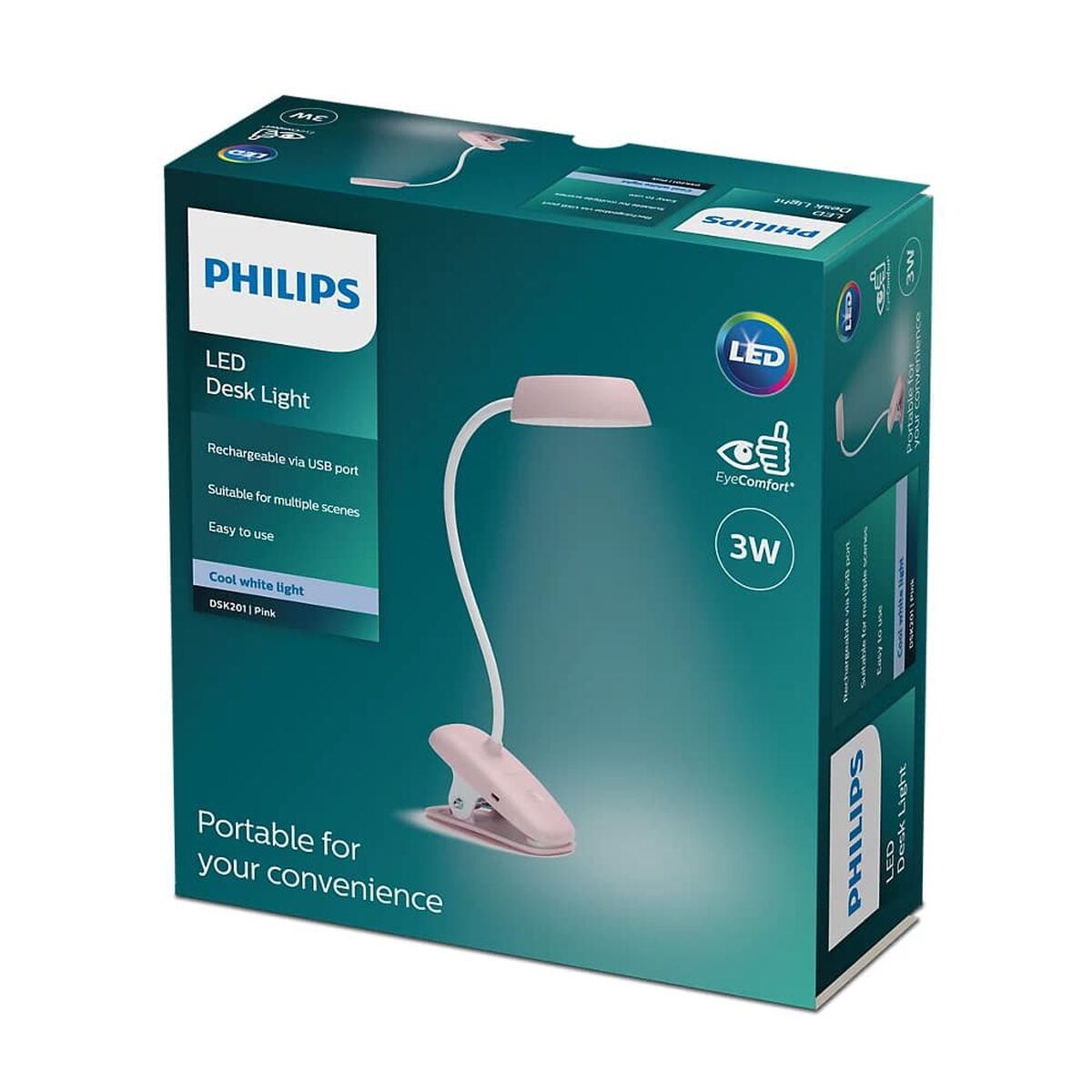 Lampada da tavolo Philips Lámpara de mesa Rosa 3 W - Image 3