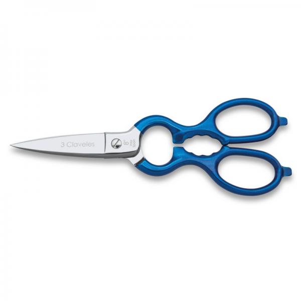 Forbici da Cucina 3 Claveles 8" Acciaio inossidabile Azzurro Multiuso