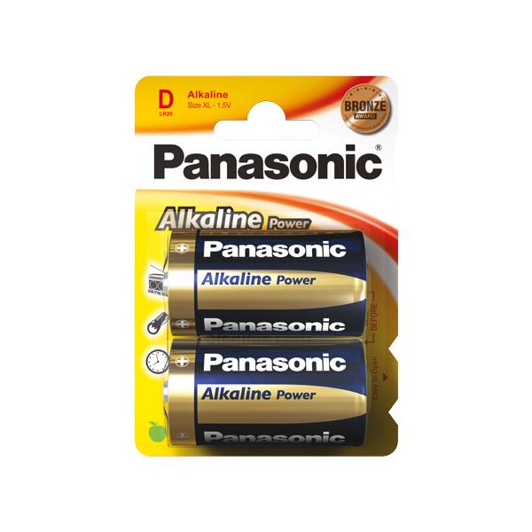 Batterie Alcaline Panasonic Corp. Bronze LR20 1,5 V Tipo D (2 Unità)