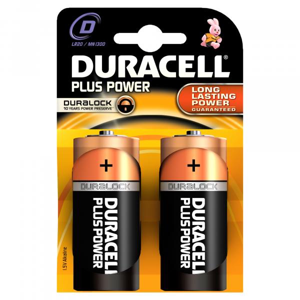 Batterie Alcaline LR20 DURACELL Plus Power  D