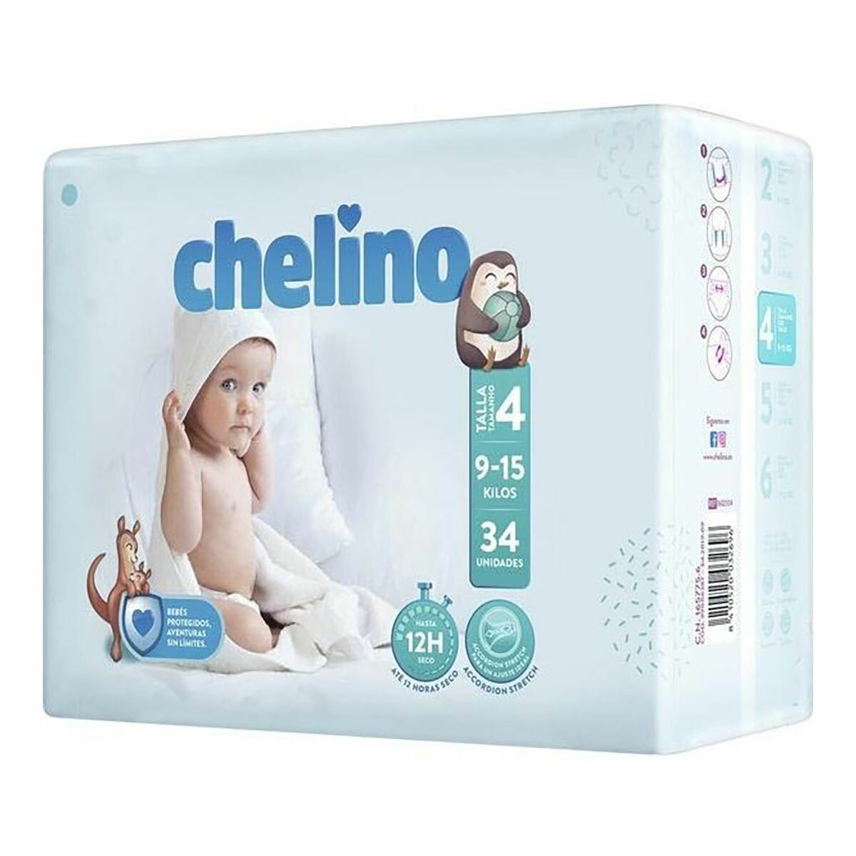 Pannolini usa e getta Chelino 3602484 (34 Unità)