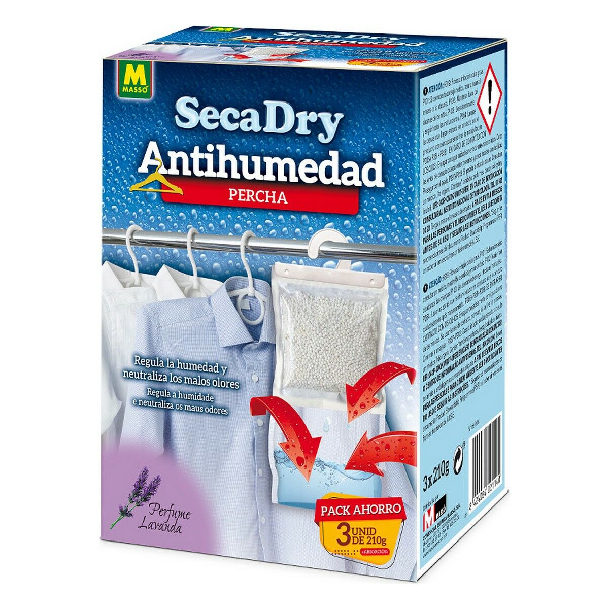 Anti-umidità Massó 3 x 120 g Grucce 3 Unità