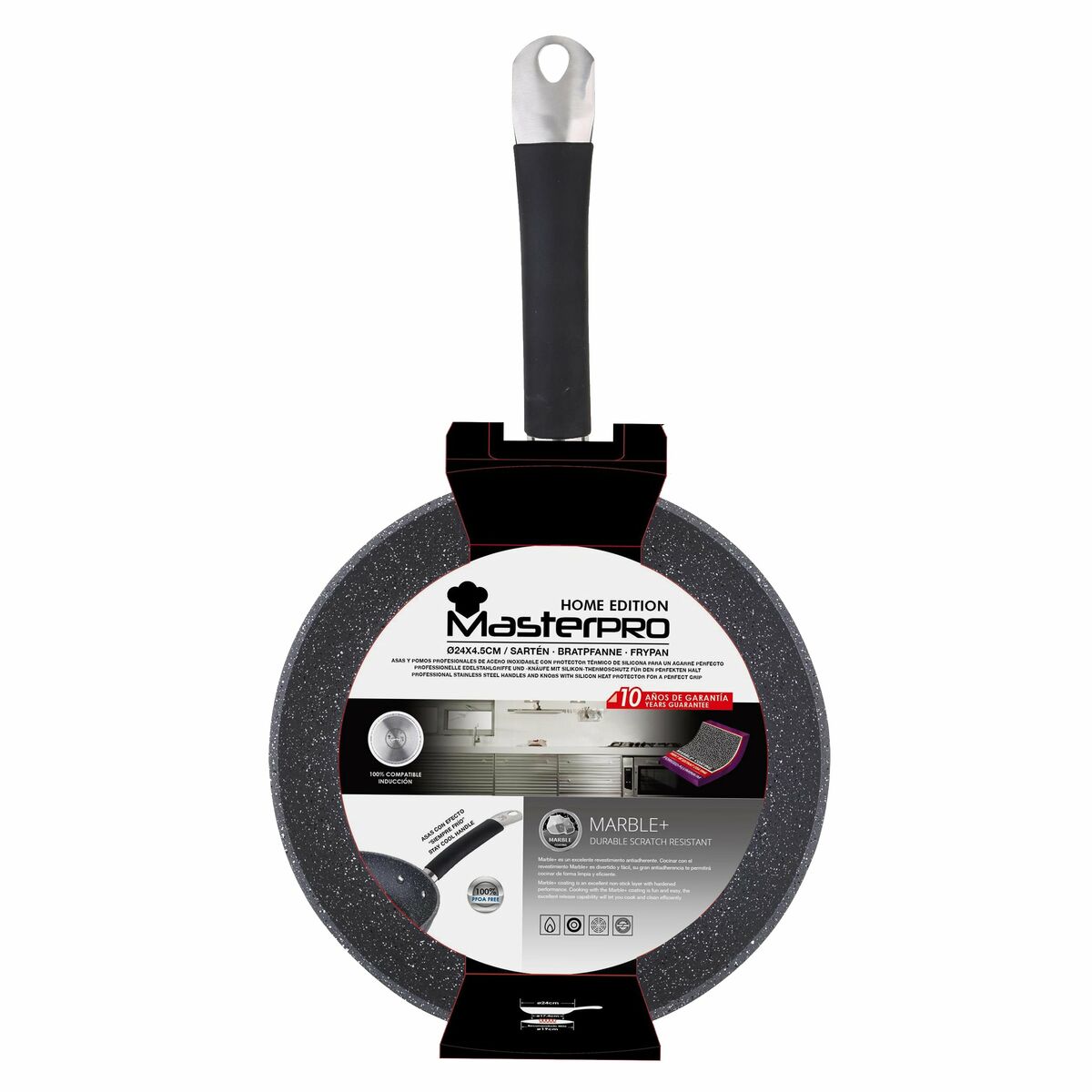 Padella Masterpro BGMP-3281-BK Ø 24 cm Alluminio Forgiato - Image 3