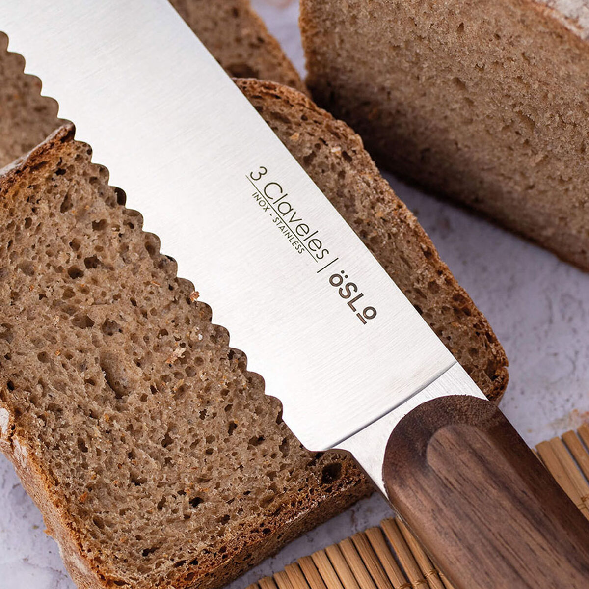 Coltello per il Pane 3 Claveles Oslo Acciaio inossidabile 20 cm - Image 3