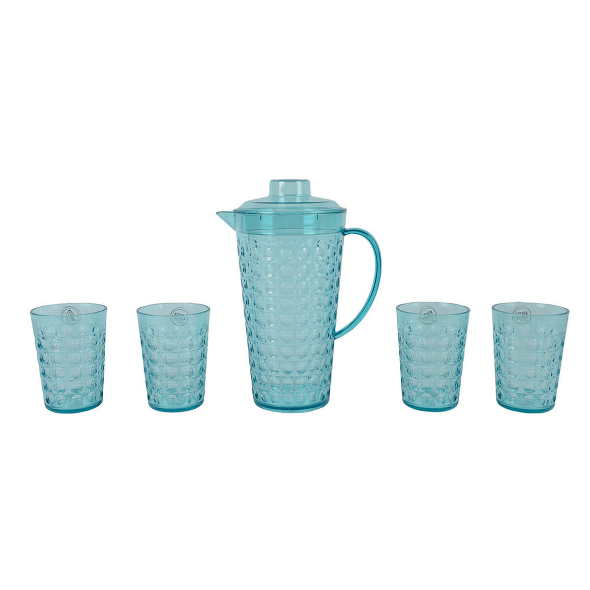 Set di brocche con bicchieri Lifetime Azzurro Plastica 5 Pezzi