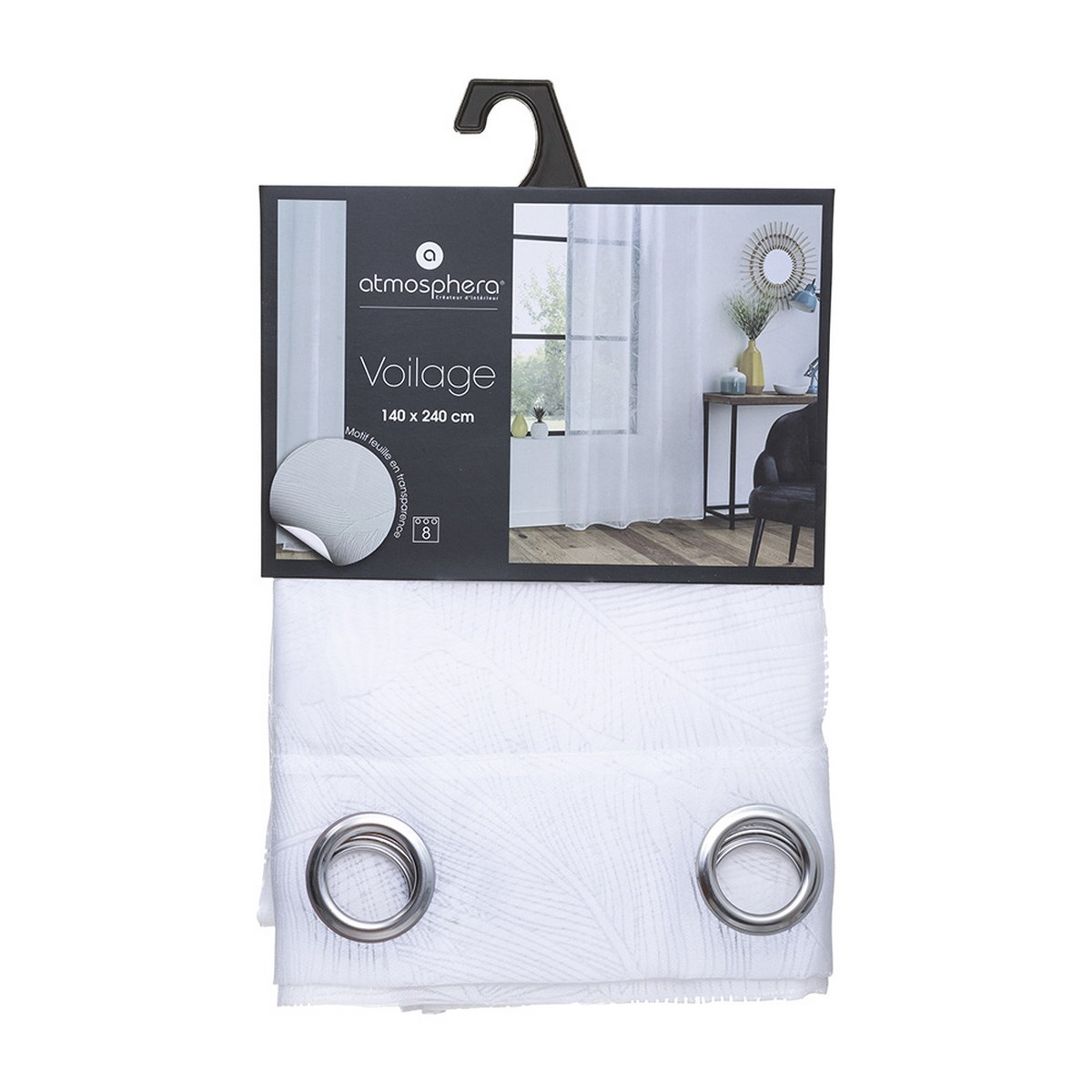 Tenda Atmosphera Tropical Poliestere Bianco (140 x 240 cm) - Image 3