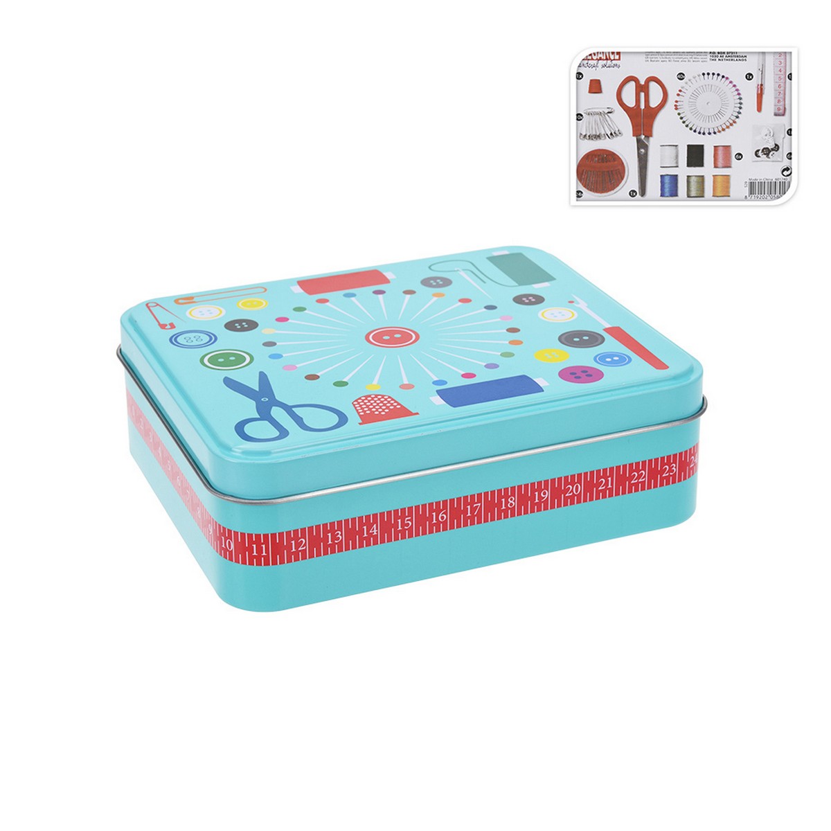 Kit di Cucito Scatola di Metallo