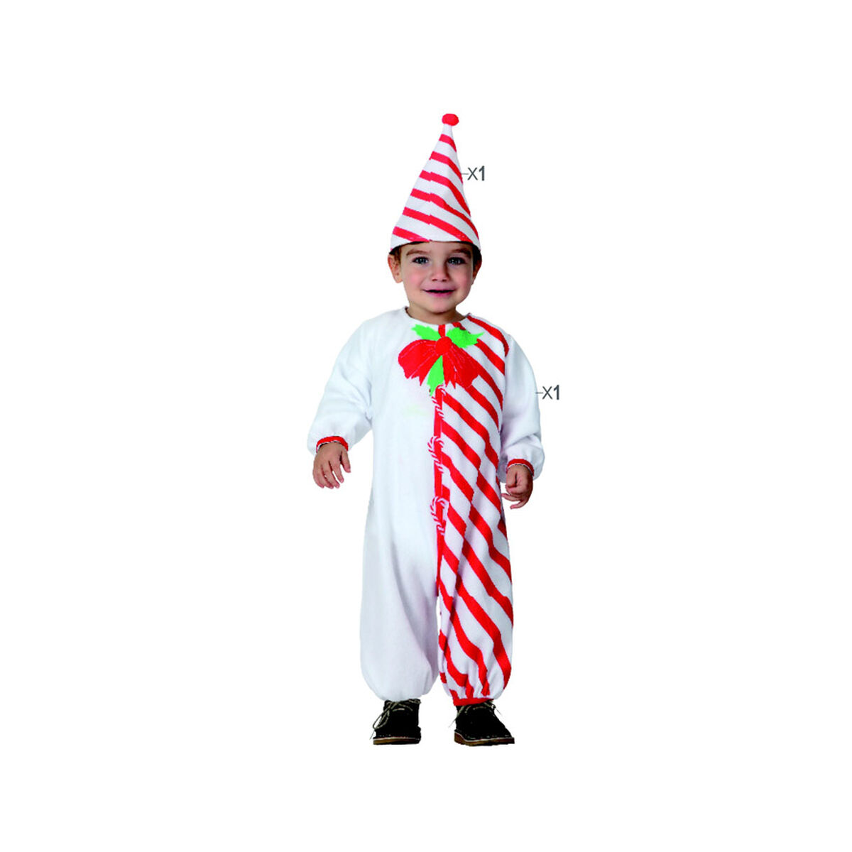 Costume per Neonati Bastoncino di caramella Taglia:0-6 Mesi