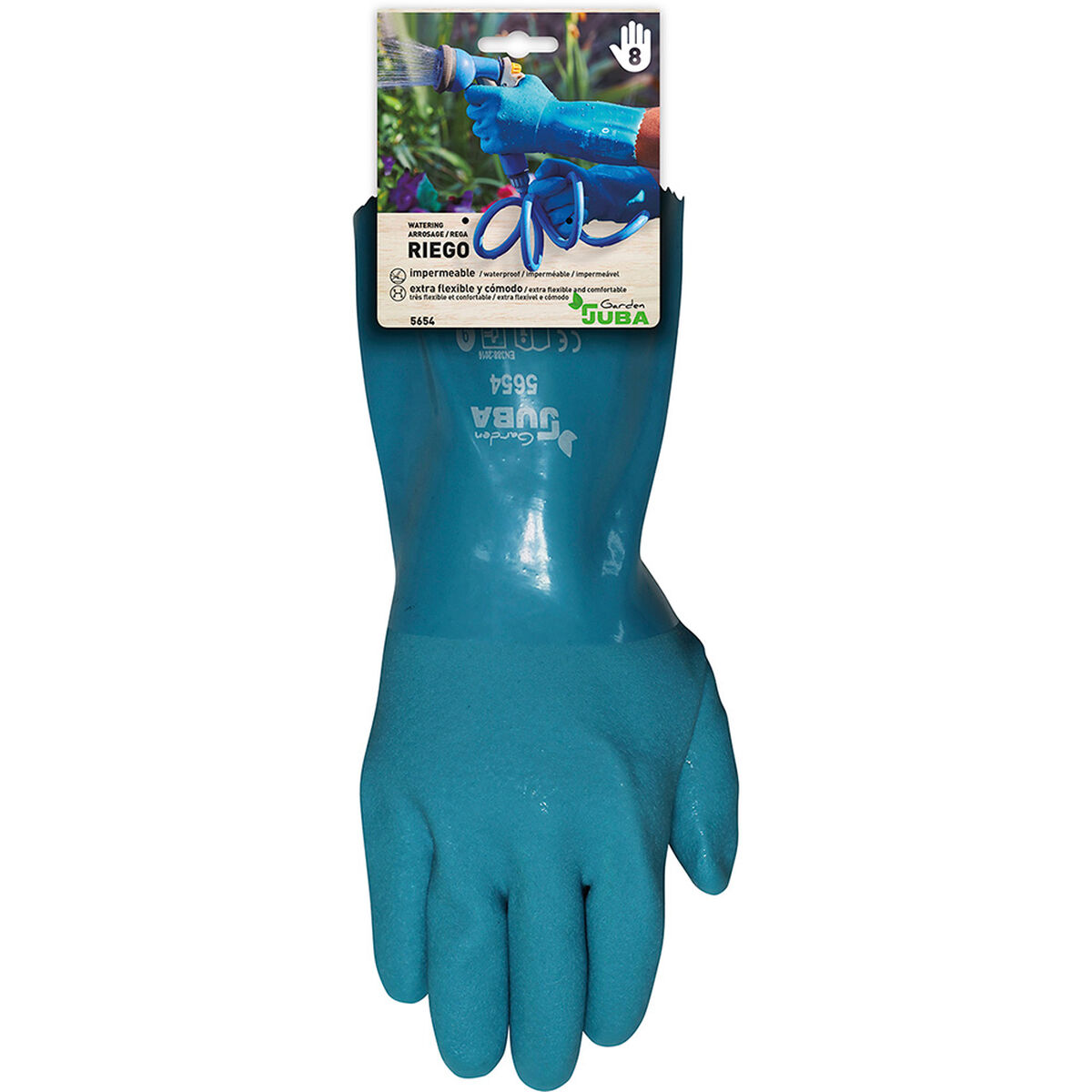 Guanti da Lavoro JUBA Azzurro PVC Giardino Taglia:10