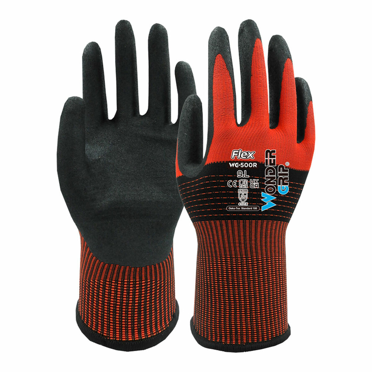 Guanti da Lavoro Wonder Grip Rosso Nitrile Taglia:10