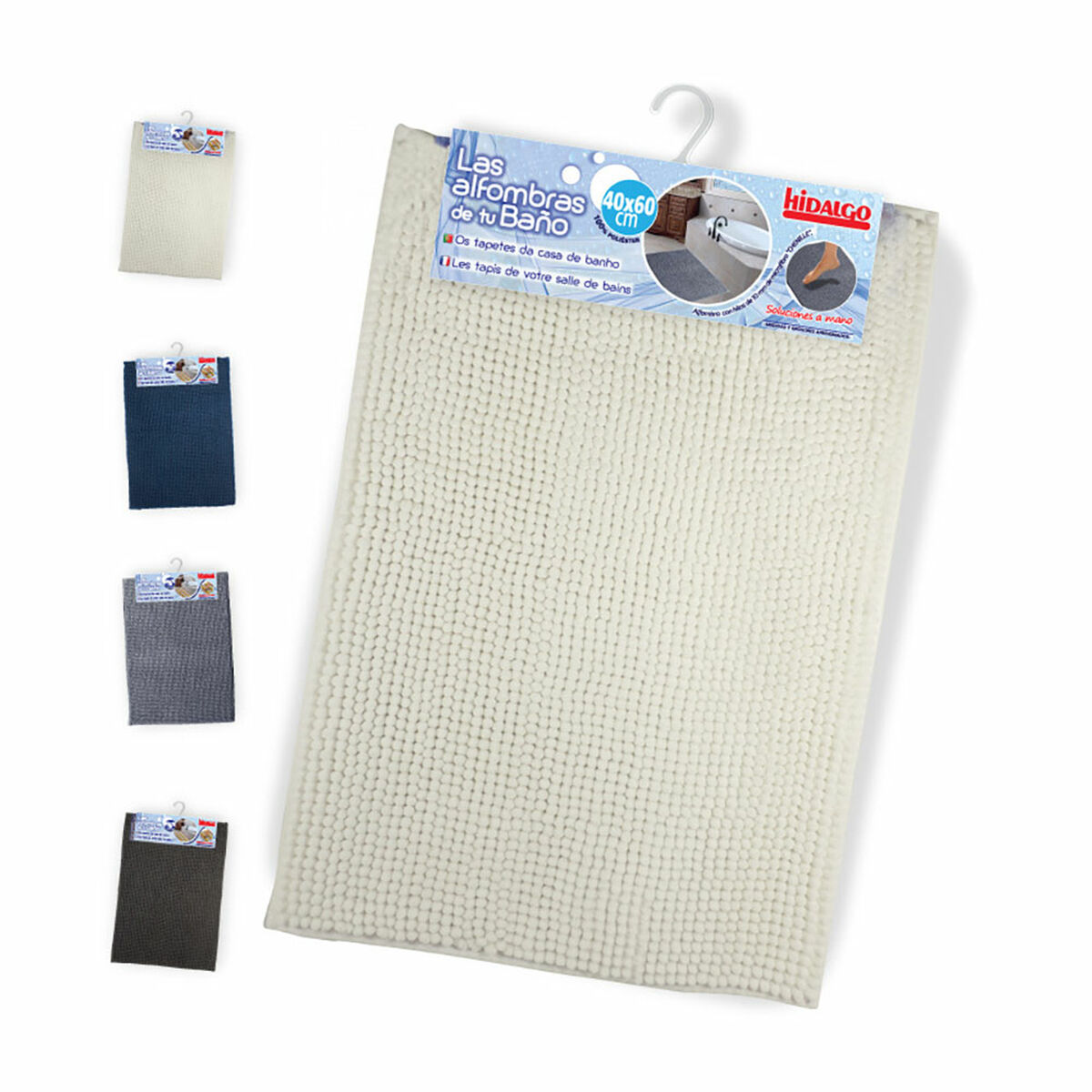 Tappeto da bagno Hidalgo Shaggy 45 x 75 cm