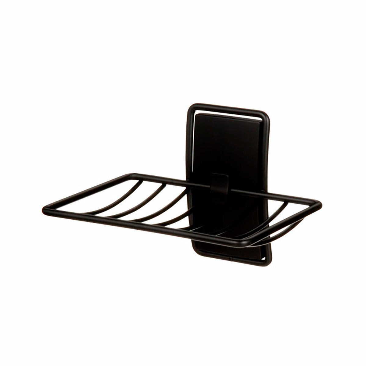 Portasapone Command Nero opaco Metallo Plastica Mat 3 Pezzi