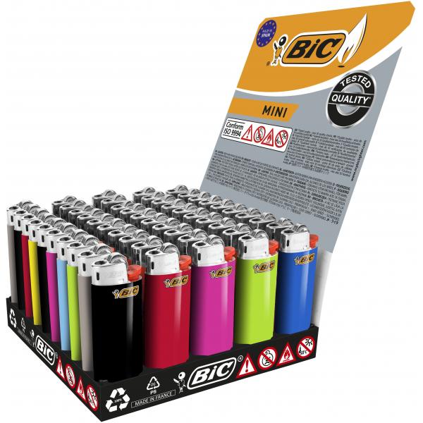 Accendino Bic mini j25 Multicolore 50 Unità