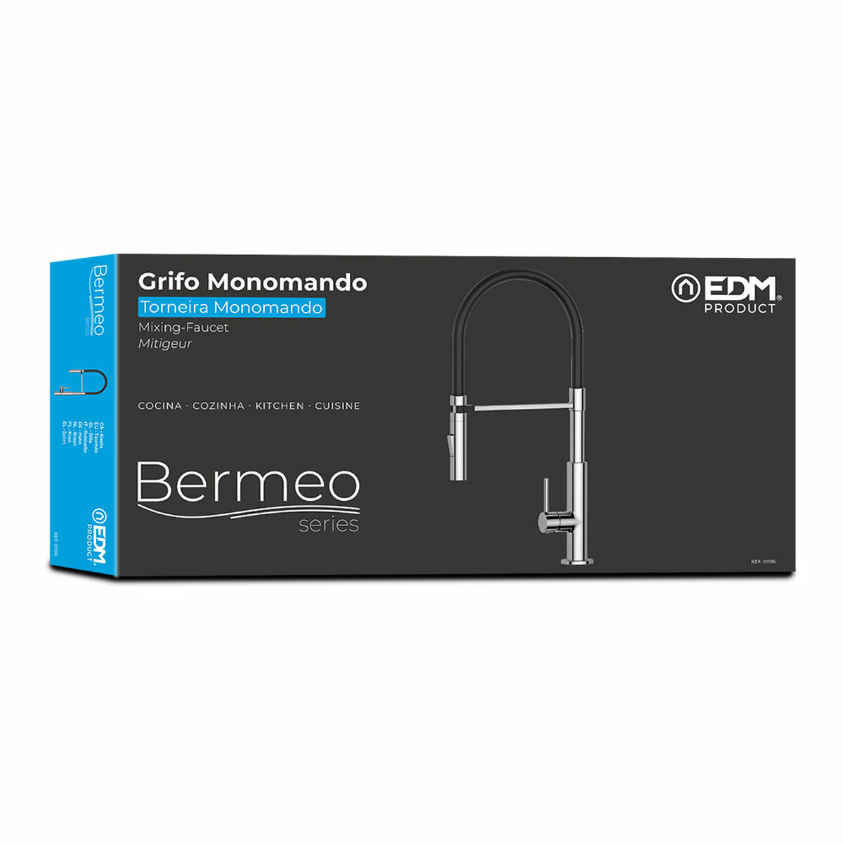 Rubinetto Monocomando EDM 01196 BERMEO Argentato Ottone - Image 3