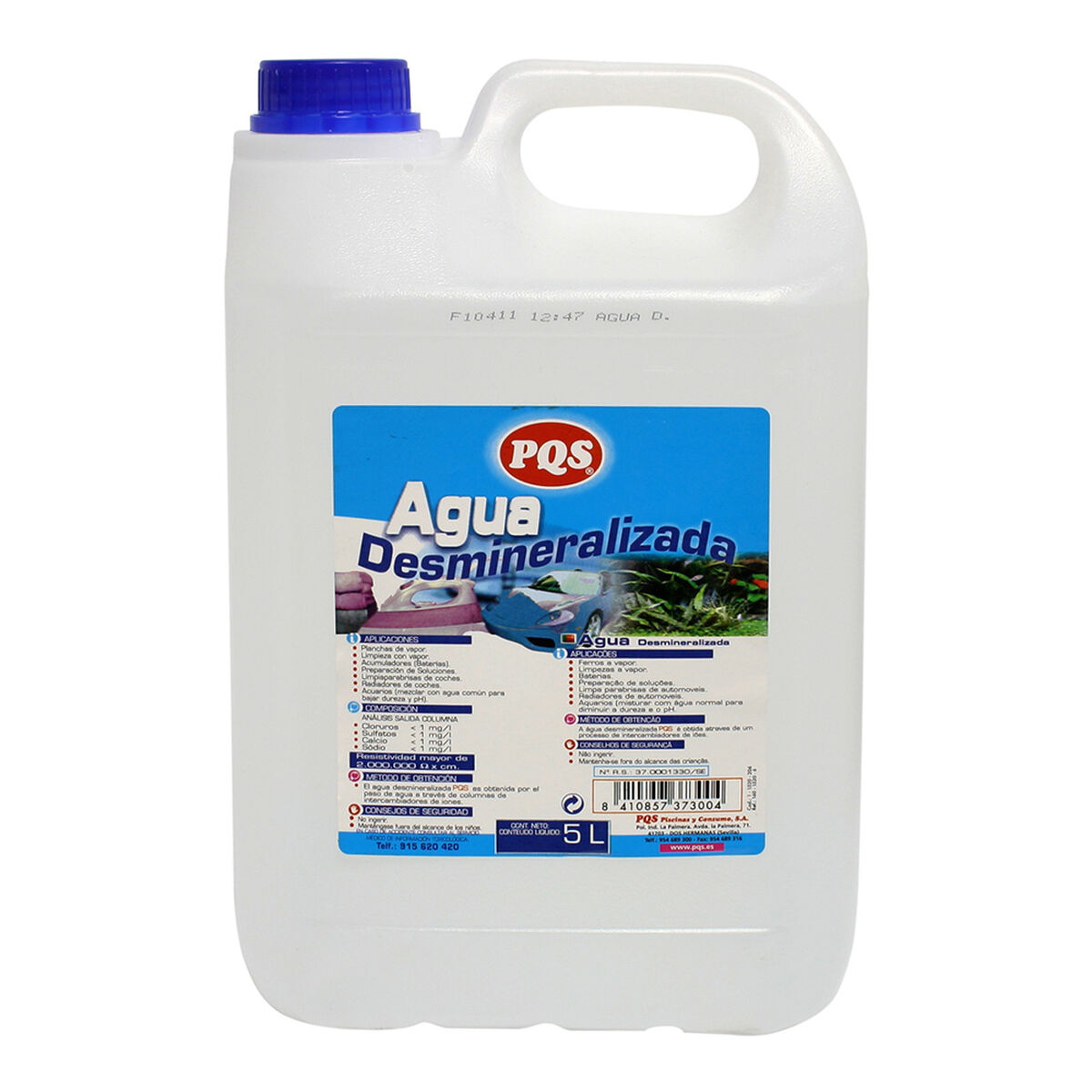 Acqua demineralizzata PQS 5 L Caraffa
