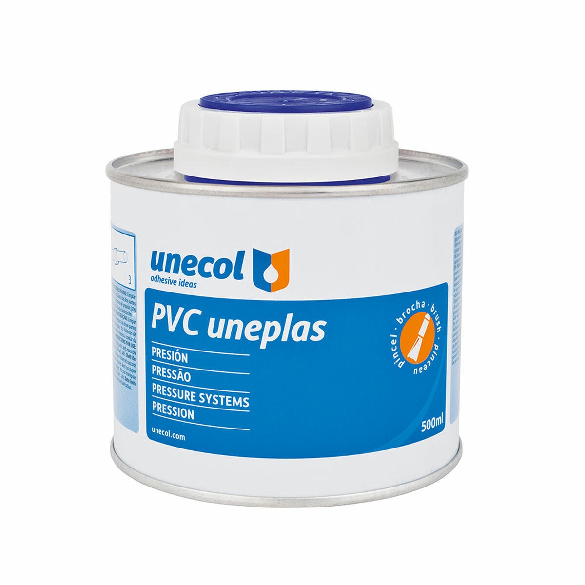 Adesivo per tubo in PVC Unecol Uneplas A2041 500 ml Pennello