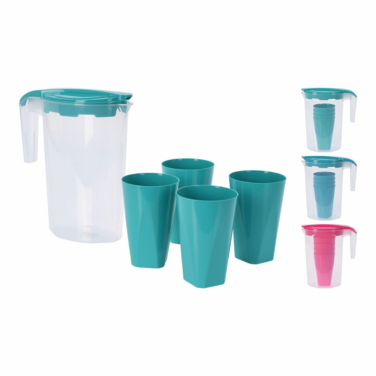 Set di brocche con bicchieri 350 ml 1,75 L Brocca 5 Pezzi