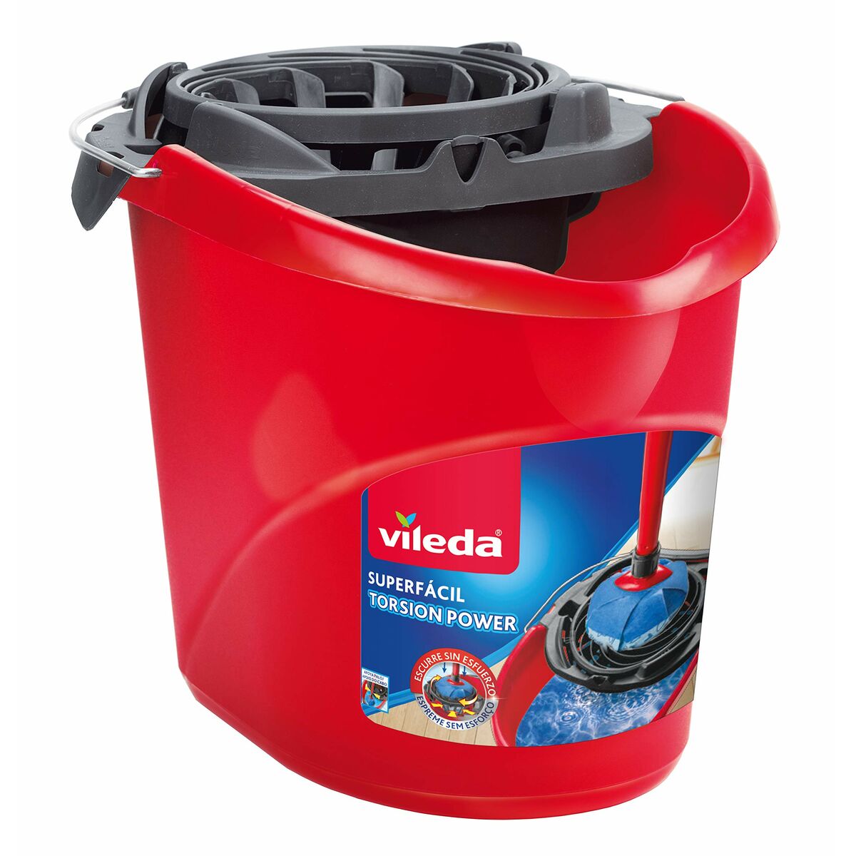 Secchio per Pavimenti Vileda Torsion Power Rosso 10 L Scolapasta